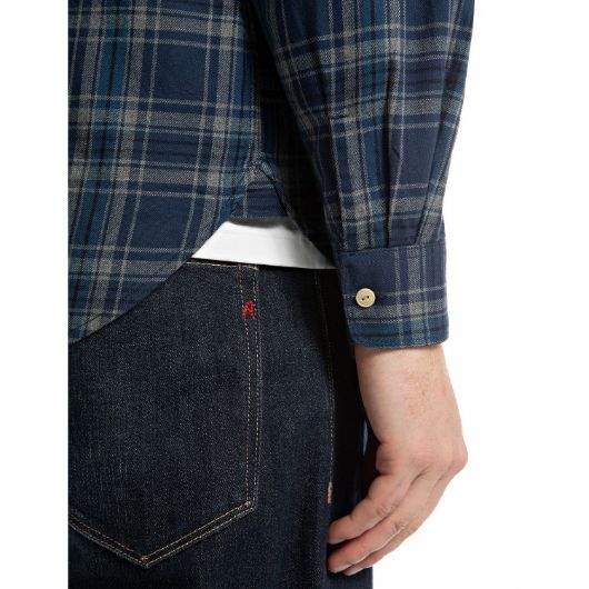Show details for REPLAY MEN'S CHECKED COTTON SHIRT IN BLUE AND GREY 3 - FanPoint Picture of REPLAY MEN'S CHECKED COTTON SHIRT IN BLUE AND GREY 3
