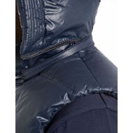 Picture of REPLAY MEN'S PADDED HOODED VEST IN SHINY POLYESTER IN DEEP NAVY 6