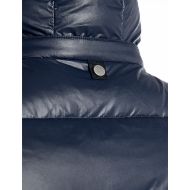 Picture of REPLAY MEN'S PADDED HOODED VEST IN SHINY POLYESTER IN DEEP NAVY 7