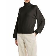 Picture of REPLAY WOMEN'S OVERSIZED TURTLE-NECK JUMPER IN BLACK 1