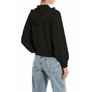Picture of REPLAY WOMEN'S OVERSIZED HOODED JUMPER IN BLACK 2