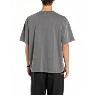 Picture of REPLAY MEN'S INC OVERSIZED ACID LOGO HEAVY COTTON T-SHIRT IN STONED GREY 2