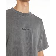 Picture of REPLAY MEN'S INC OVERSIZED ACID LOGO HEAVY COTTON T-SHIRT IN STONED GREY 3