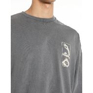 Picture of REPLAY MEN'S INC HUMAN LONG-SLEEVED T-SHIRT WITH PRINTS IN STONED GREY 4