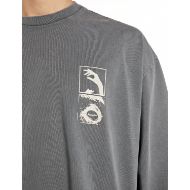 Picture of REPLAY MEN'S INC HUMAN LONG-SLEEVED T-SHIRT WITH PRINTS IN STONED GREY 5