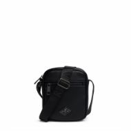 Picture of REPLAY MEN'S HAMMERED PU CROSS BODY BAG WITH DIAMOND LOGO IN BLACK 1