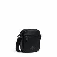 Picture of REPLAY MEN'S HAMMERED PU CROSS BODY BAG WITH DIAMOND LOGO IN BLACK 2