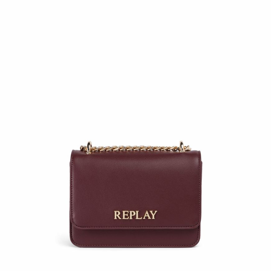 Picture of REPLAY WOMEN'S CROSSBODY BAG WITH CHAIN IN HUCKLEBERRY