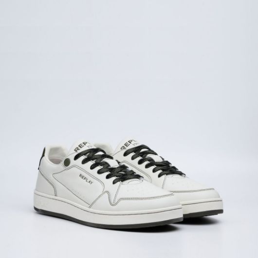 Show details for REPLAY MEN'S SMASH CHOICE 3 S SNEAKERS IN OFF WHITE GREEN 2 - FanPoint Picture of REPLAY MEN'S SMASH CHOICE 3 S SNEAKERS IN OFF WHITE GREEN 2