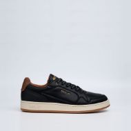 Picture of REPLAY MEN'S SMASH FINE 3 SNEAKERS IN BLACK CUOIO 1