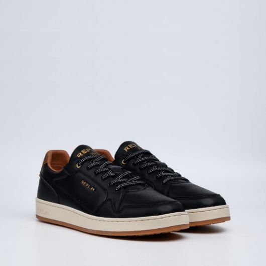 Show details for REPLAY MEN'S SMASH FINE 3 SNEAKERS IN BLACK CUOIO 2 - FanPoint Picture of REPLAY MEN'S SMASH FINE 3 SNEAKERS IN BLACK CUOIO 2