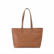 Picture of REPLAY WOMEN'S SOLID-COLOUR SHOPPER WITH LOGO IN CARAMEL CAFE 3