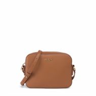 Picture of REPLAY WOMEN'S SOLID-COLOUR CAMERA BAG WITH LOGO IN CARAMEL CAFE 1