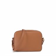 Picture of REPLAY WOMEN'S SOLID-COLOUR CAMERA BAG WITH LOGO IN CARAMEL CAFE 3