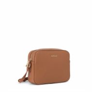 Picture of REPLAY WOMEN'S SOLID-COLOUR CAMERA BAG WITH LOGO IN CARAMEL CAFE 2