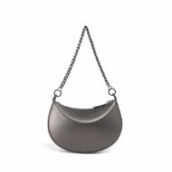 Picture of REPLAY WOMEN'S CROSSBODY BAG IN SOFT PU WITH METALLIC DIAMOND LOGO IN GUN METAL 3