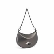 Picture of REPLAY WOMEN'S CROSSBODY BAG IN SOFT PU WITH METALLIC DIAMOND LOGO IN GUN METAL 2