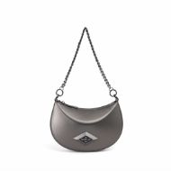 Picture of REPLAY WOMEN'S CROSSBODY BAG IN SOFT PU WITH METALLIC DIAMOND LOGO IN GUN METAL 1