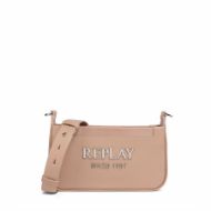 Picture of REPLAY WOMEN'S SOFT PU CROSSBODY BAG WITH LETTERING IN ROSE GOLD 1