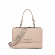 Picture of REPLAY WOMEN'S SOLID-COLOURED BAG WITH CHAIN HANDLE AND SHOULDER STRAP IN MOON LIGHT 1
