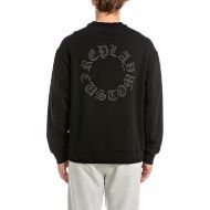 Picture of REPLAY MEN'S RELAXED-FIT SWEATSHIRT IN BLACK 2