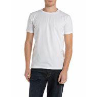 Снимка на REPLAY МЪЖКА SLIM-FIT ЕЛАСТИЧНА ПАМУЧНА БЛУЗА С ЛОГО В БЯЛО 1