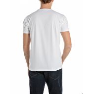Снимка на REPLAY МЪЖКА SLIM-FIT ЕЛАСТИЧНА ПАМУЧНА БЛУЗА С ЛОГО В БЯЛО 2