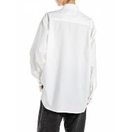 Picture of REPLAY WOMEN'S OVERSIZED POPLIN SHIRT IN WHITE 3