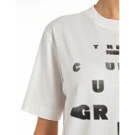 Picture of REPLAY WOMEN'S COTTON T-SHIRT WITH LETTERING PRINT IN OFF WHITE 4