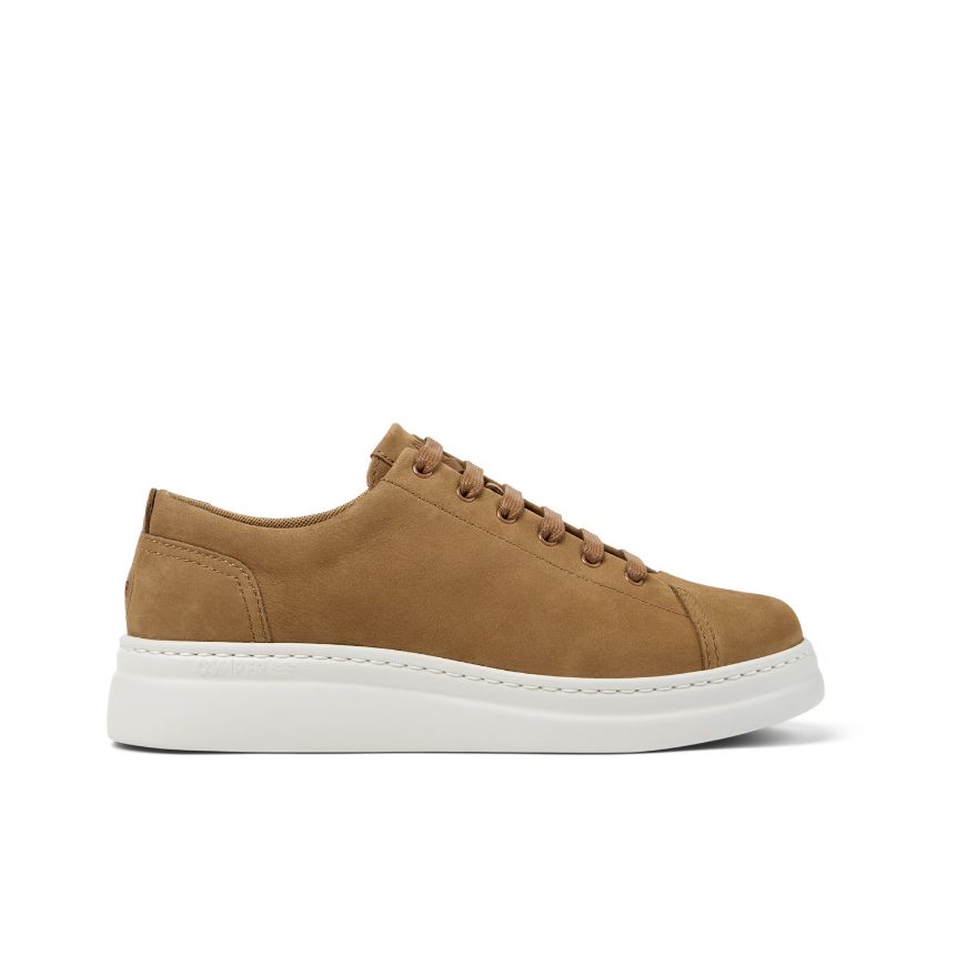 Picture of CAMPER WOMEN'S RUNNER UP LEATHER SNEAKERS IN BROWN