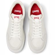 Picture of CAMPER WOMEN'S RUNNER K21 LEATHER SNEAKERS IN WHITE 3