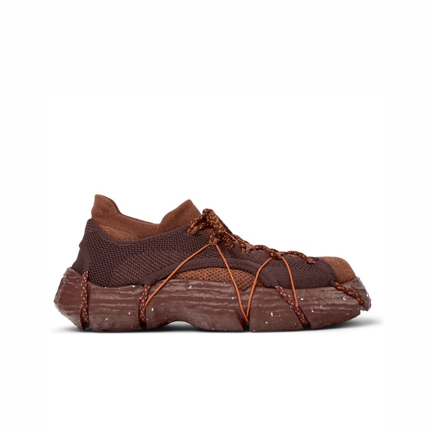Picture of CAMPER WOMEN'S ROKU TEXTILE SNEAKERS IN BROWN