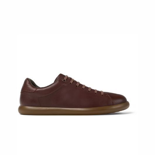 Show details for CAMPER MEN'S PELOTAS SOLLER LEATHER SNEAKERS IN BROWN Picture of CAMPER MEN'S PELOTAS SOLLER LEATHER SNEAKERS IN BROWN