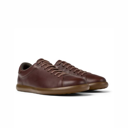 Show details for CAMPER MEN'S PELOTAS SOLLER LEATHER SNEAKERS IN BROWN Picture of CAMPER MEN'S PELOTAS SOLLER LEATHER SNEAKERS IN BROWN