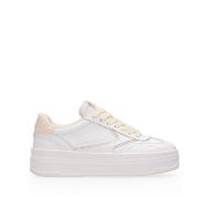 Picture of SCOTCH&SODA WOMEN'S MINNY PLATFORM LEATHER SNEAKERS IN WHITE 1
