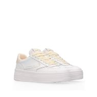 Picture of SCOTCH&SODA WOMEN'S MINNY PLATFORM LEATHER SNEAKERS IN WHITE 2