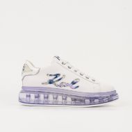 Picture of KARL LAGERFELD WOMEN'S KAPRI KUSHION SIGNIA GLITTERFLOW IN WHITE 1