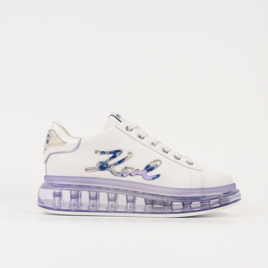 Picture of KARL LAGERFELD WOMEN'S KAPRI KUSHION SIGNIA GLITTERFLOW IN WHITE