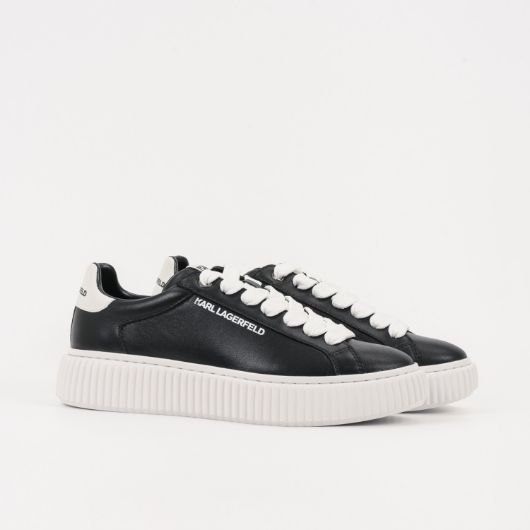 Show details for KARL LAGERFELD MEN'S KAPRIKA LONG LOGO LACE IN BLACK 2 - FanPoint Picture of KARL LAGERFELD MEN'S KAPRIKA LONG LOGO LACE IN BLACK 2