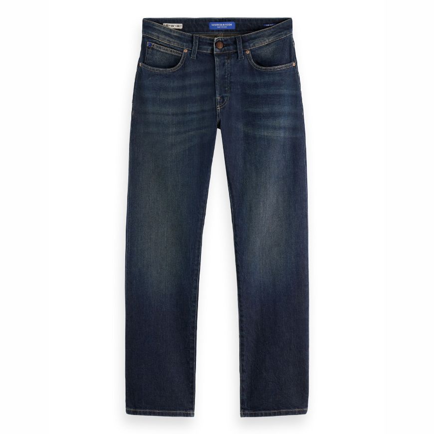 Picture of SCOTCH&SODA MEN'S THE ZEE STRAIGHT JEANS - PAINT IT BLAUW