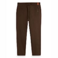 Снимка на SCOTCH&SODA MEN'S SEASONAL CORE - DRIFT - WASHED COTTON BLEND CHINO IN MEDIUM BROWN 2