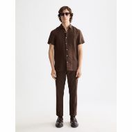 Снимка на SCOTCH&SODA MEN'S SEASONAL CORE - DRIFT - WASHED COTTON BLEND CHINO IN MEDIUM BROWN 6
