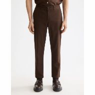 Снимка на SCOTCH&SODA MEN'S SEASONAL CORE - DRIFT - WASHED COTTON BLEND CHINO IN MEDIUM BROWN 4
