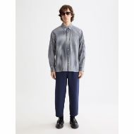 Снимка на SCOTCH&SODA MEN'S STRIPED RELAXED FIT POPLIN SHIRT IN NAVY/WHITE STRIPES 7