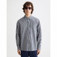 Снимка на SCOTCH&SODA MEN'S STRIPED RELAXED FIT POPLIN SHIRT IN NAVY/WHITE STRIPES 4