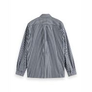 Снимка на SCOTCH&SODA MEN'S STRIPED RELAXED FIT POPLIN SHIRT IN NAVY/WHITE STRIPES 2