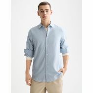 Снимка на SCOTCH&SODA MEN'S YARN-DYED STRIPE SHIRT IN MEDIUM BLUE/ GREEN STRIPES 5