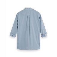 Снимка на SCOTCH&SODA MEN'S YARN-DYED STRIPE SHIRT IN MEDIUM BLUE/ GREEN STRIPES 2