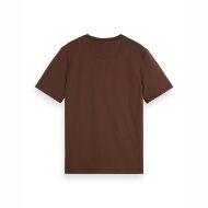 Снимка на SCOTCH&SODA MEN'S SEASONAL CORE - REGULAR FIT LOGO T-SHIRT IN DARK BROWN 2