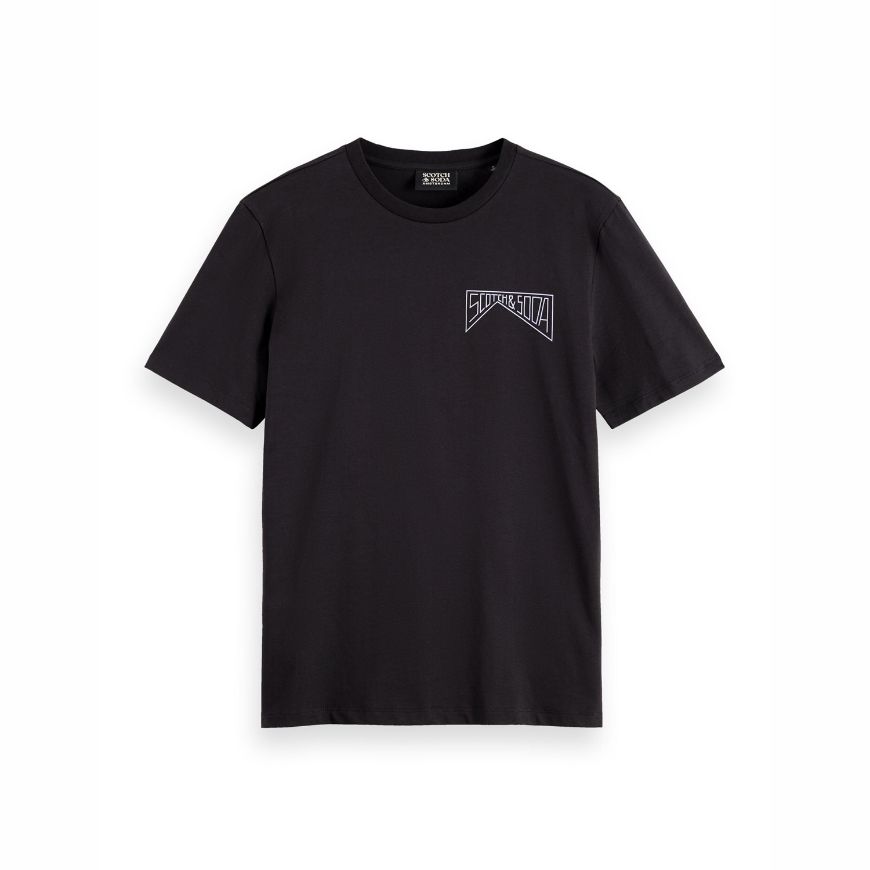 Снимка на SCOTCH&SODA MEN'S REGULAR FIT LEFT CHEST LOGO T-SHIRT IN DARK GREY